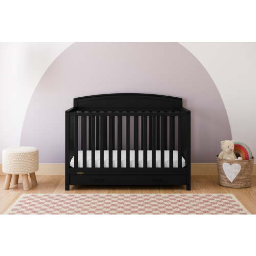 Graco Benton 5-in-1 Convertible Baby Crib with Drawer, Black
