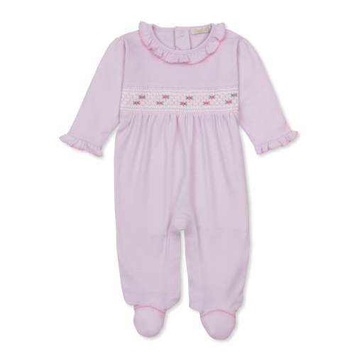 CLB Fall 26 Pink Hand Smocked Footie
