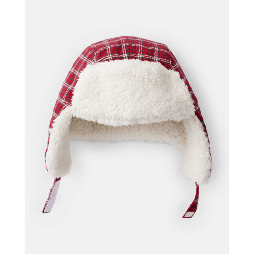 Baby Boy Plaid Winter Trapper Hat - Red/White - Carter's | Carter's
