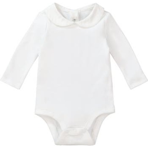 Baby Peter Pan Collar Bodysuit, Unisex, 0-3M