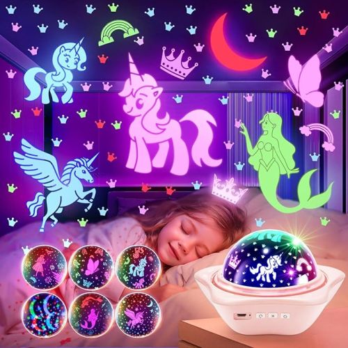 One Fire Night Light for Kids Toys,6 Films+78 Lighting Modes Star Projector,Rechargeable Night Light Projector,360°Rotion Star Lights for Bedroom Decor,Birthday Gifts for Kids Baby Sensory Toys Autism