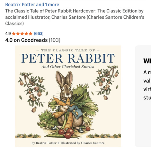 The Classic Tale of Peter Rabbit Hardcover: The Classic Edition by acclaimed Illustrator, Charles Santore (Charles Santore Children's Classics)