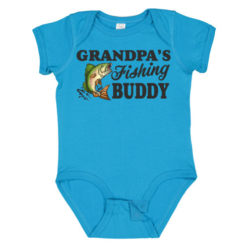 Inktastic Grandpa's Fishing Buddy Boys Baby Bodysuit