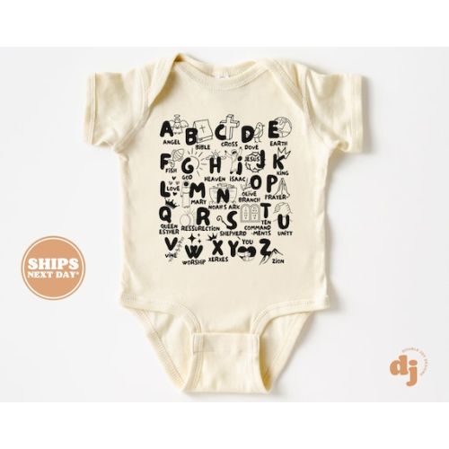 Christian Baby Onesie®  Bible Alphabet Christian Bodysuit  - Etsy