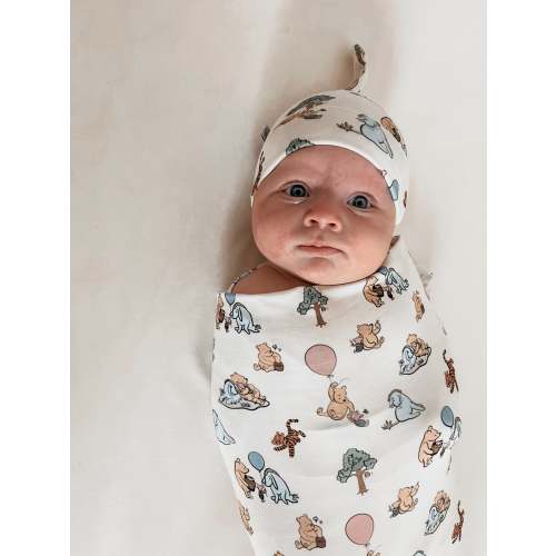 Classic Pooh | Bamboo Swaddle + Beanie Set