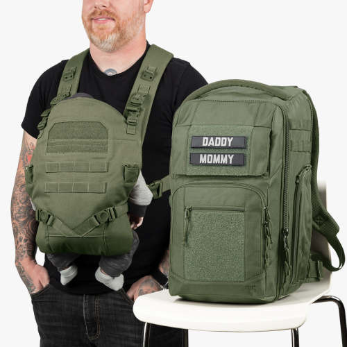 Everyday Diaper Backpack + Baby Carrier Bundle by Tactical Baby Gear