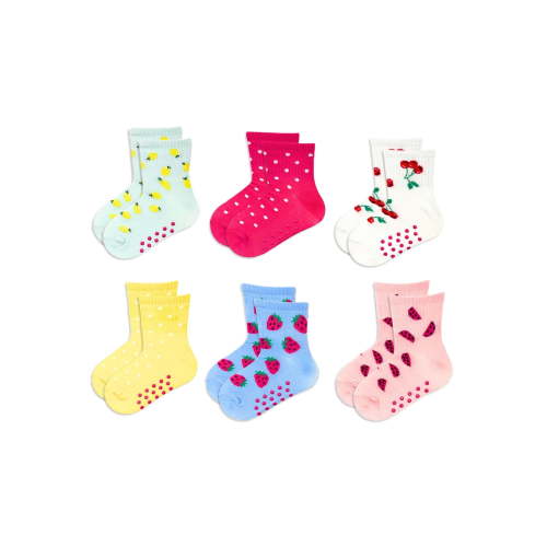 Wonder Nation Baby and Toddler Girl Mid-Crew Socks, 6-Pack, Sizes 0M-5T