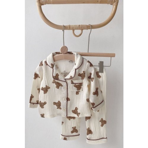 Cozy Bear Pyjamas - PJ Set 100% Cotton