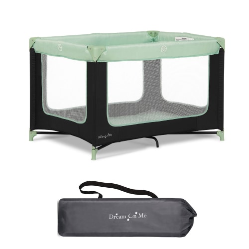Dream on Me Zodiak Portable Playard with Carry Bag & Shoulder Strap, Mint, Unisex