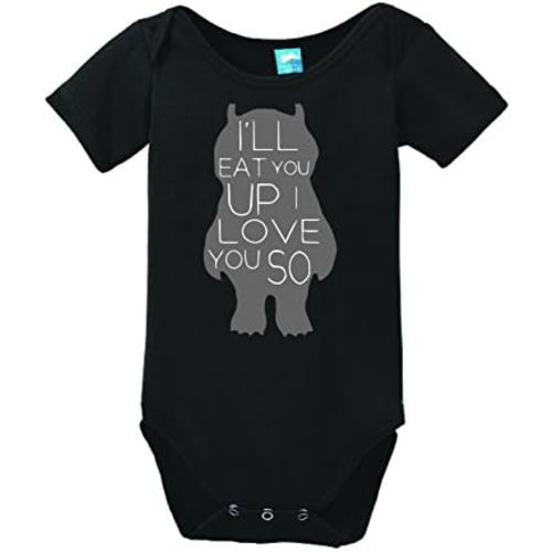 I'll Eat You Up I Love You So Printed Baby Romper