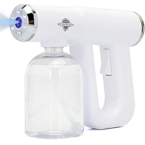 Disinfectant fogger, K12 Blue Ray Disinfectant Fogger Machine, ULV Nano Sanitizer Gun, Cordless Rechargeable Handheld Sanitizing Sprayer, Electrostatic Portable Sprayerf for Home, Office or Travel