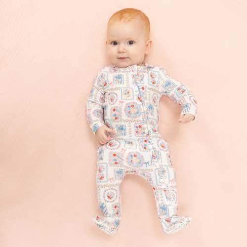 Julep's Floral Patchwork - 2 Way Ruffle Back Zipper Footie – Angel Dear