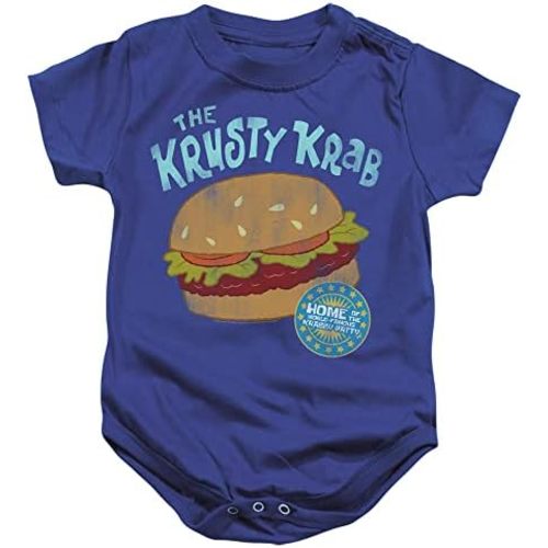 Popfunk Spongebob Krusty Krab Infant Baby Boys & Girls Onesie Snapsuit