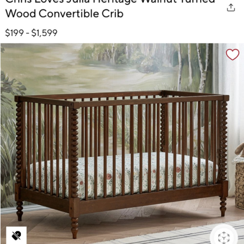 Chris Loves Julia Turned Wood Convertible Crib | Pottery Barn Kids