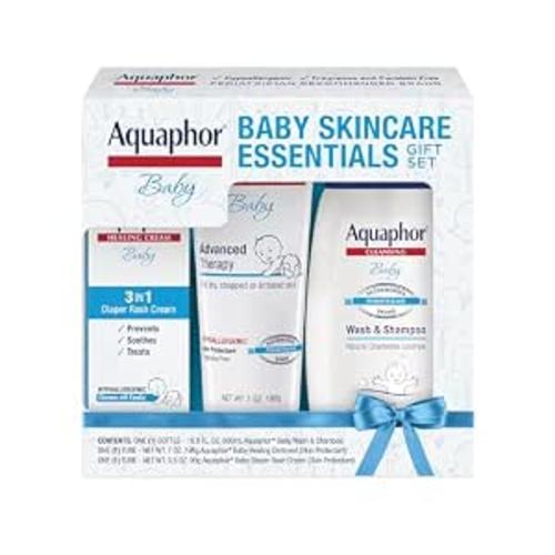 Aquaphor Baby Skin Care Essentials Gift Set, 3 Item Variety Pack