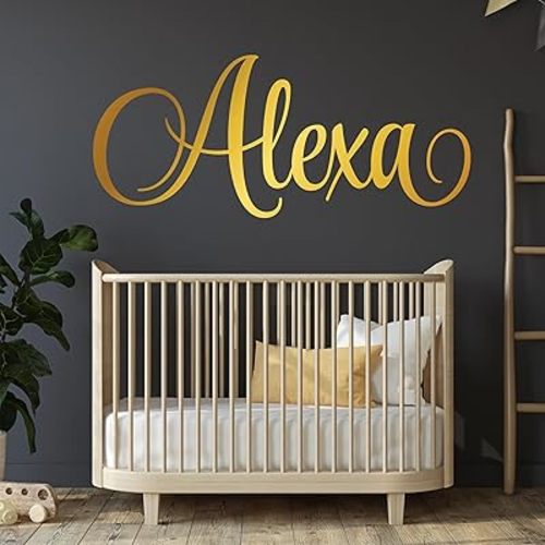 Personalized Custom Name Vinyl Wall Art Decal Sticker, Nursery Bedroom Baby Decor, Multiple Font and Color, Children's Room Decor, Cursive Name Fancy Font