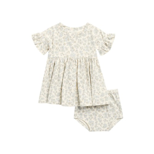 Floral Ruffle Organic Cotton Dress with Bloomers