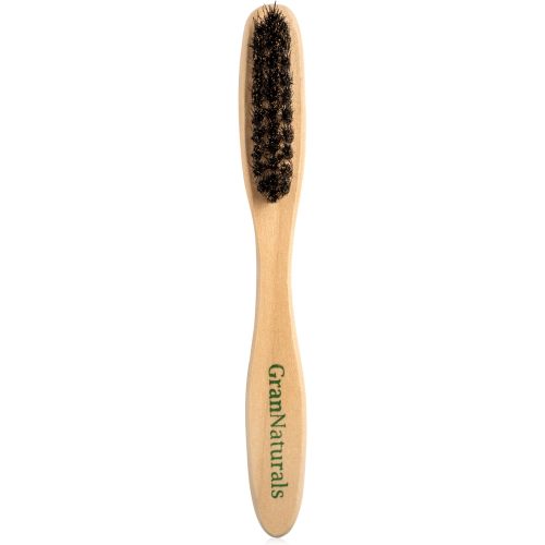 GranNaturals™ Teasing Boar Bristle Brush for Slicking Back Hair, Smoothing Ponytail Bun, Backcombing, Edge Control & Hair Sectioning - Wooden Slickback Hairbrush for a Sleek & Smooth Hairstyle