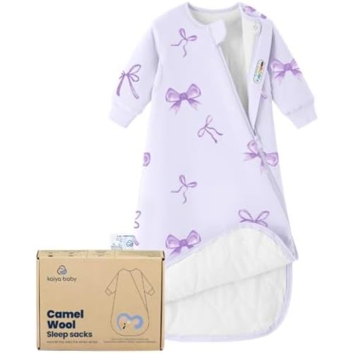 KaiyaBaby Organic Cotton Baby Sleep Sack, Long Sleeve 2.5 TOG, 0-6M