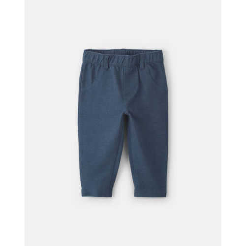 Baby Girl Knit Chambray Pants - Indigo | Carter's