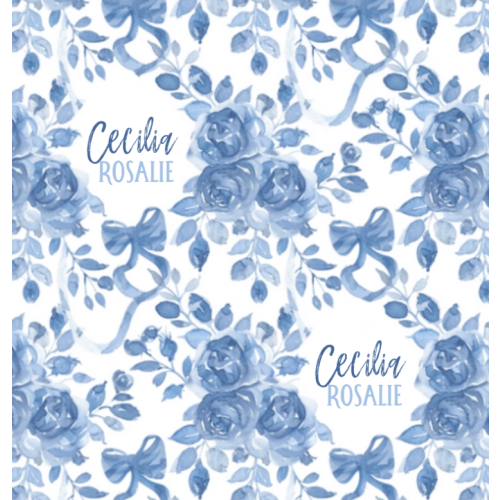 Betsy's Blooms Personalized Swaddle Blanket