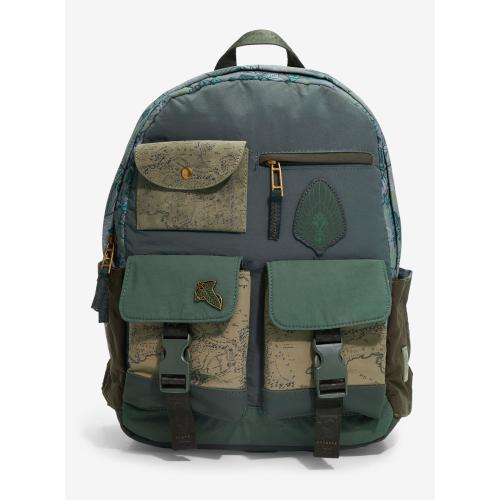 The Lord of The Rings Map Print Multi-Pocket Backpack - BoxLunch Exclusive