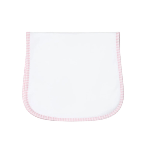 Pink Gingham Burp Cloth