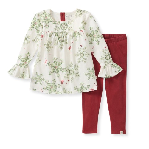 Holiday Snowflakes Organic Tunic & Pants Set – Burt's Bees Baby