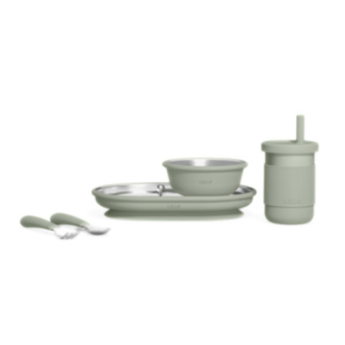 Lalo Stainless Mealtime Set - Sage