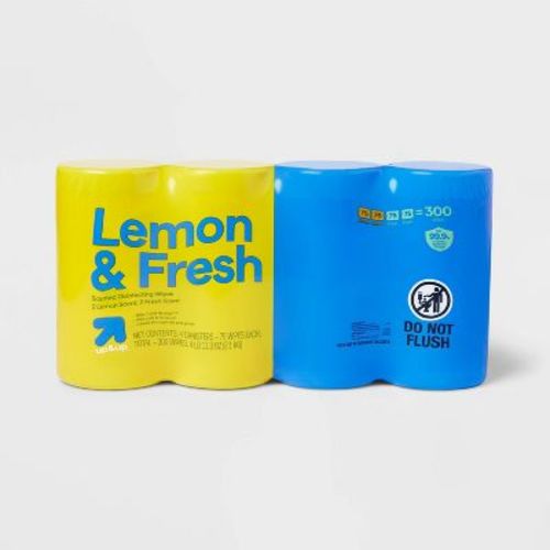 Lemon and Fresh All Purpose Disinfecting Wipes - 75ct/4pk - up&up™