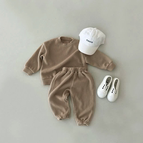 Baby Toddler Solid Color Casual 2 Pieces Set - 6-9M