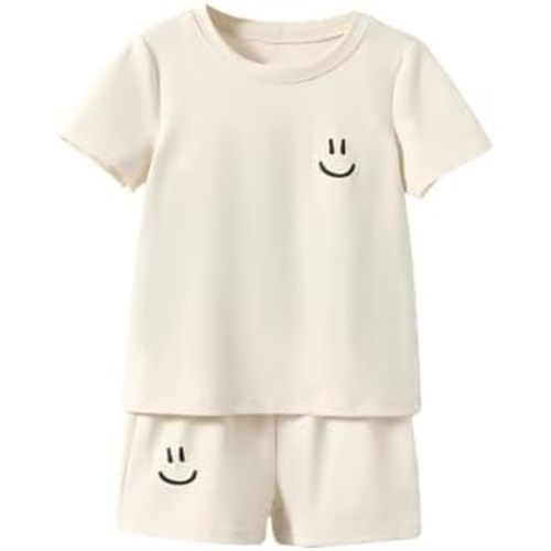 Floerns Toddler Boy's 2 Piece Graphic Print Crewneck Tee Shirt and Track Shorts Set