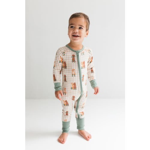 Pup Friends Zipper Romper, 12-18M