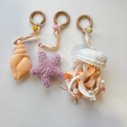 Baby Play Gym Accessories, Hanging Sea Animal Toys, Montessori Development Toys, Sensory Rattle Set, Expecting Mom Gifts