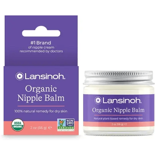 Lansinoh Organic Nipple Butter, 2 Ounces | Nipple Cream, Safe for Breastfeeding Baby, Postpartum Essentials for Mom