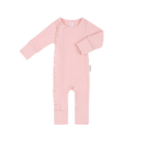 Baby Frill Onesie - Dusty Pink