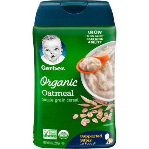 Gerber Organic Baby Oatmeal Cereal, Whole Grain - 8 oz canister | Google Shopping