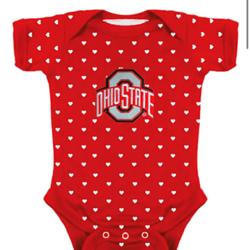 Ohio State Buckeyes Red Baby Heart Romper - 10190452