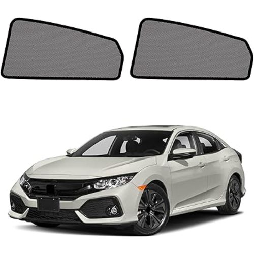Car Window Shades for 2016-2021 Civic - Rear Side Window Sun Shade for Baby, Breathable Mesh Car Privacy Window Covers, UV Protection & Heat Insulation for Road Trips, Napping, Camping (2 PCS)