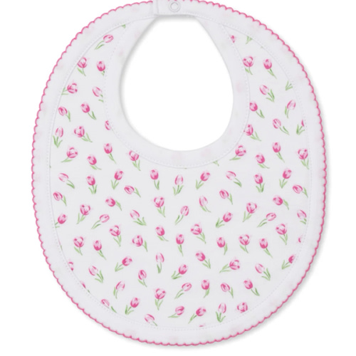 Tulip Blossoms White Bib