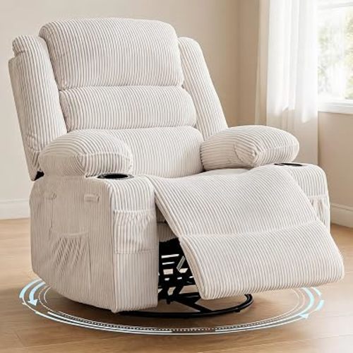 GarveeHome Rocking Recliner Chair for Adults Swivel Rocker Manual Recliners