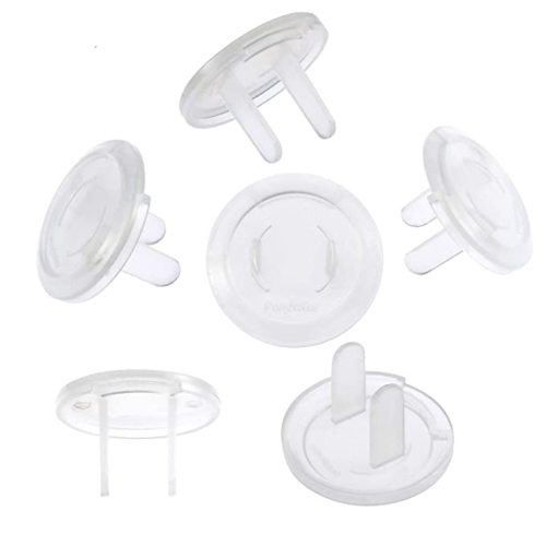 Outlet Plug Covers(52 Pack) Clear Child Proof Electrical Protector Safety Caps with Adult Easy Release Concave Design