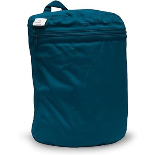 Kanga Care Wet Bag Seam Sealed Waterproof 3D Dimensional for Baby Cloth Diapers, Travel, Beach, Pool, Gym, Swim | Caribbean