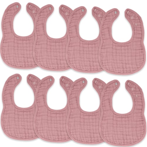 Muslin Bibs in Mauve – Comfy Cubs