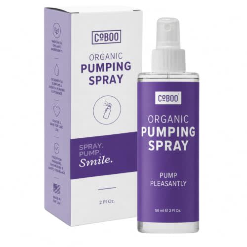 CoBoo The Original Pumping Spray, Organic Breast Pump Lubricant 2 Fl oz | Breast Pumping Spray, Vegan & Lanolin Free, Made in USA, Helps Sore Nipples & Clogged Milk Ducts