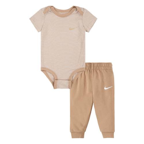 Baby Boys Nike Striped Bodysuit & Joggers 2-Piece Set