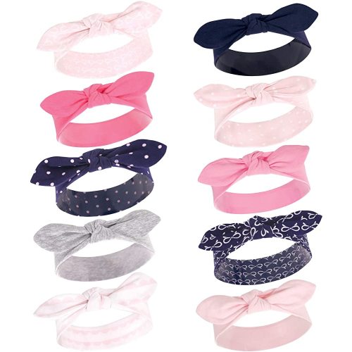 Hudson Baby Infant Girl Cotton and Synthetic Headbands