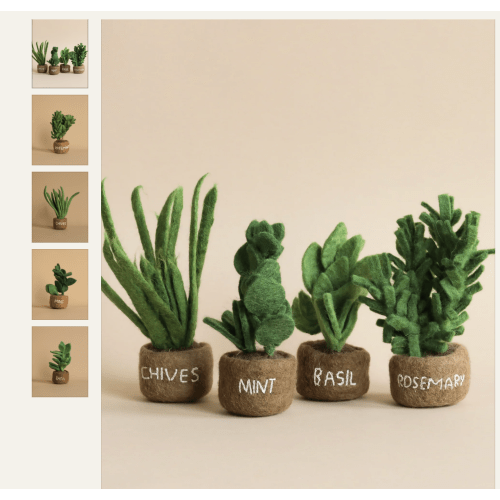 Felt Herb Pots