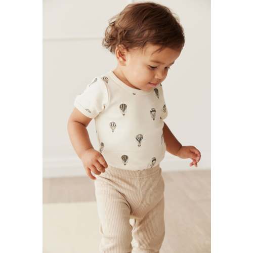 Organic Cotton Hudson Short Sleeve Bodysuit - Montgolfiere Cloud
