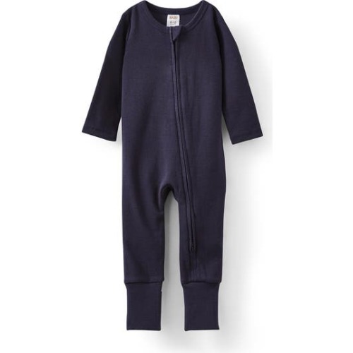 The Billie Long Sleeve Rib Romper, 6-9M